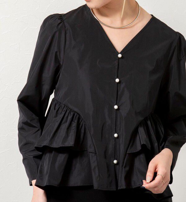 NOLLEY'S sophi「ウォッシャブルマイクロタフタティアードブラウス」|シャツ・ブラウス|
