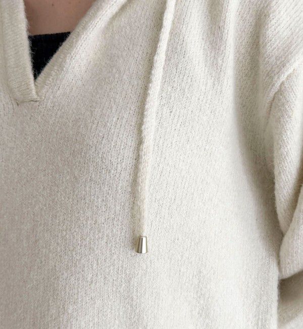 fredy emue「フード付きニットプルオーバー」|ニット・セーター|