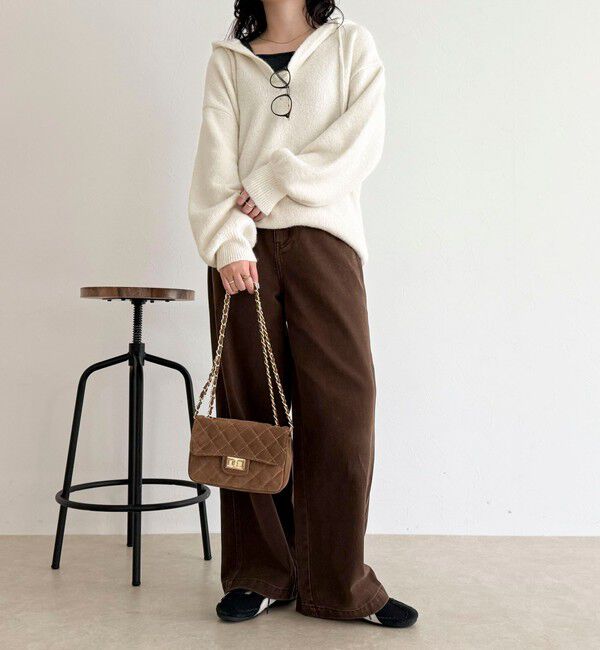 fredy emue「フード付きニットプルオーバー」|ニット・セーター|