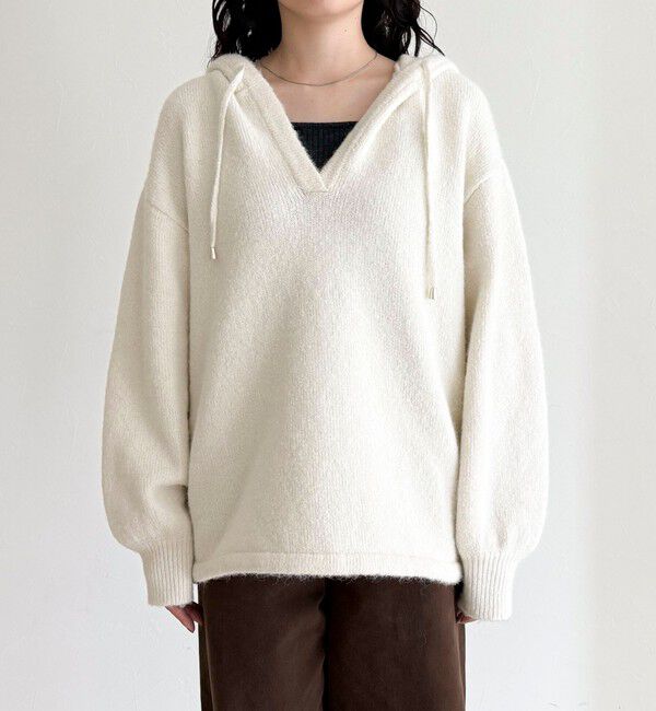 fredy emue「フード付きニットプルオーバー」|ニット・セーター|