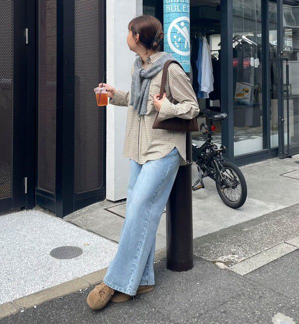 fredy emue「チェック刺繍シャツ」|シャツ・ブラウス|