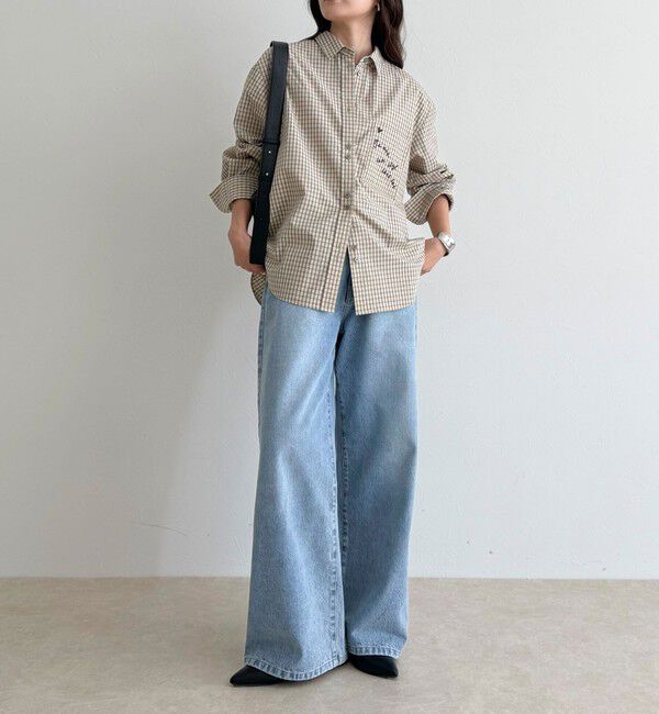 fredy emue「チェック刺繍シャツ」|シャツ・ブラウス|