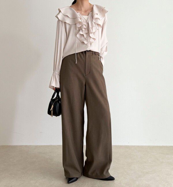 fredy emue「ウールライクイージーワークパンツ」|チノ|