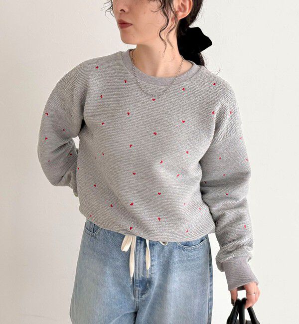 fredy emue「【大人気リバイバル】ハート刺繍コンパクトスウェットプルオーバー」|スウェット・ジャージ|
