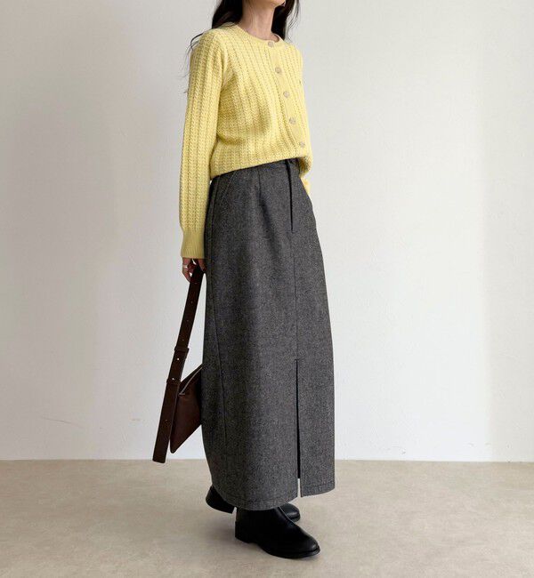 fredy emue「FR刺繍ケーブル柄ニットカーディガン」|ニット・セーター|