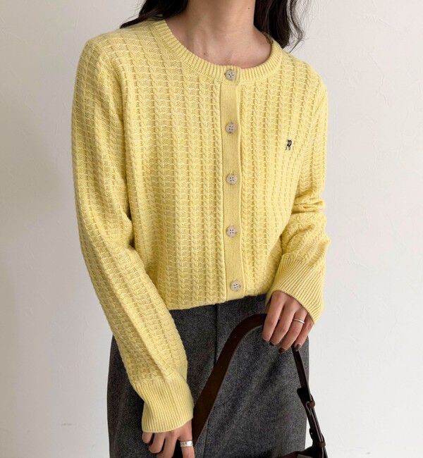 fredy emue「FR刺繍ケーブル柄ニットカーディガン」|ニット・セーター|