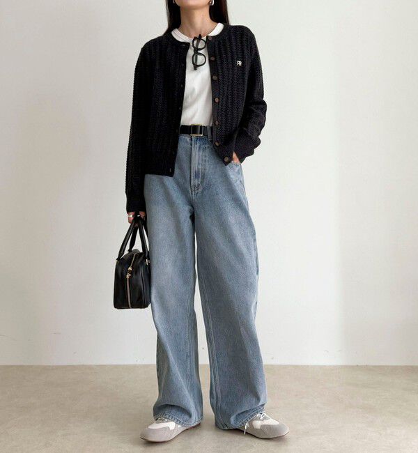 fredy emue「FR刺繍ケーブル柄ニットカーディガン」|ニット・セーター|