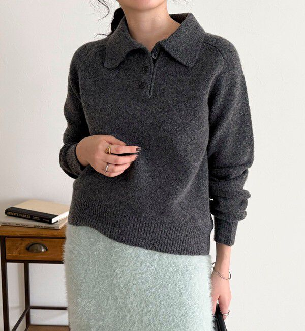 fredy emue「ポロ衿ニットプルオーバー」|ニット・セーター|