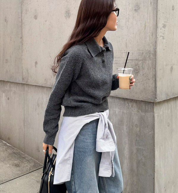 fredy emue「ポロ衿ニットプルオーバー」|ニット・セーター|