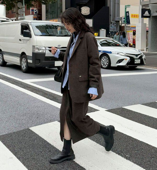 fredy emue「《セットアップ対応》ツィードオーバージャケット」|テーラードジャケット|