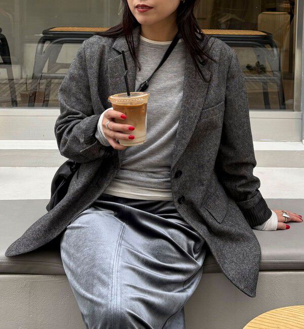 fredy emue「《セットアップ対応》ツィードオーバージャケット」|テーラードジャケット|