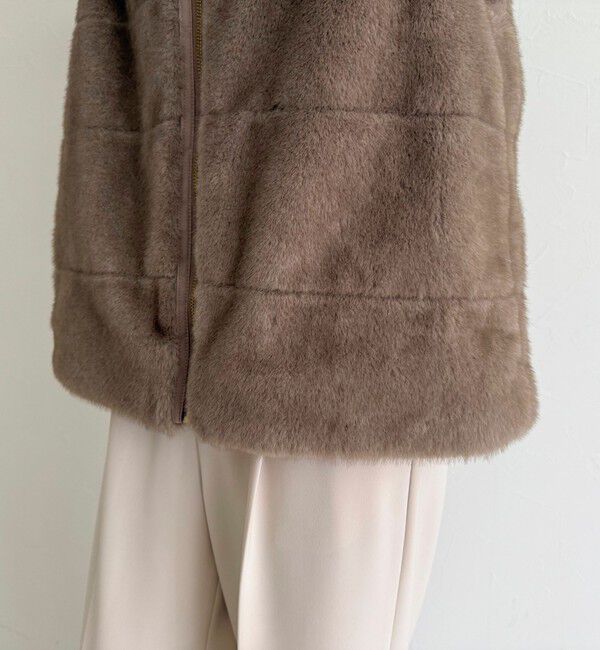 fredy emue「ボーダーキルトファーベスト」|ダウンベスト・ベスト|