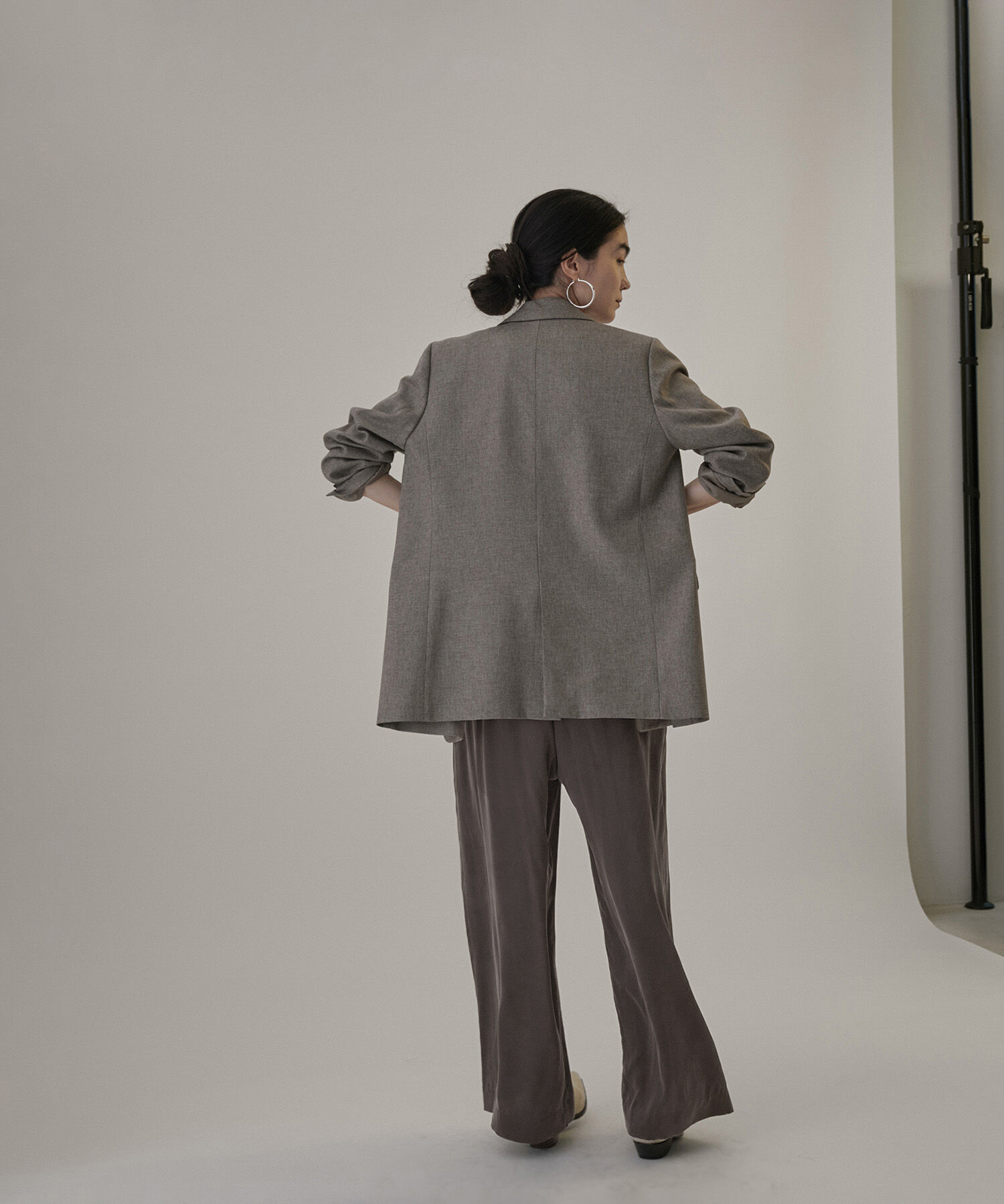 SALON adam et rope'「シルクイージーワイドパンツ【セットアップ対応・洗える】」|その他|