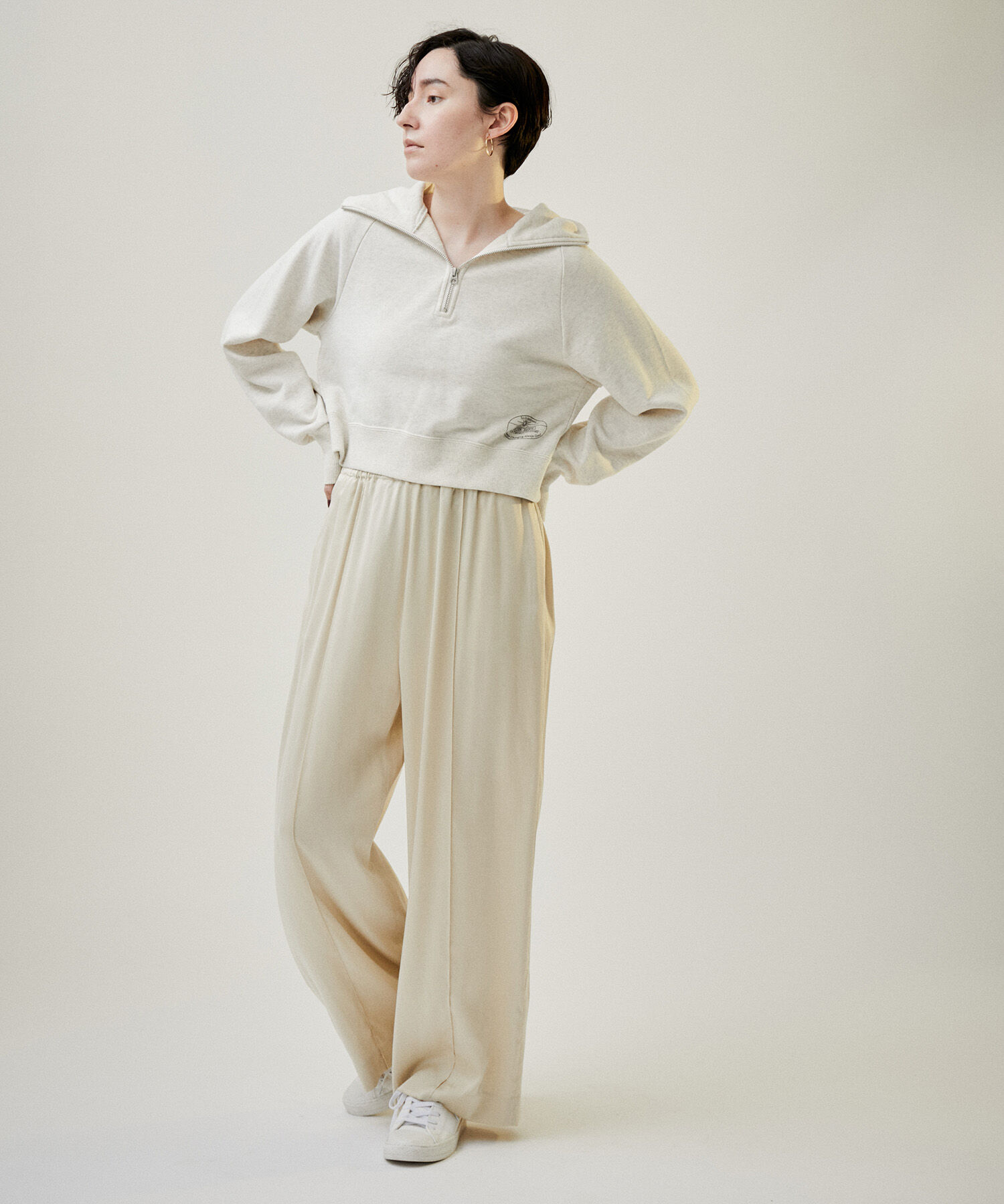 SALON adam et rope'「シルクイージーワイドパンツ【セットアップ対応・洗える】」|その他|