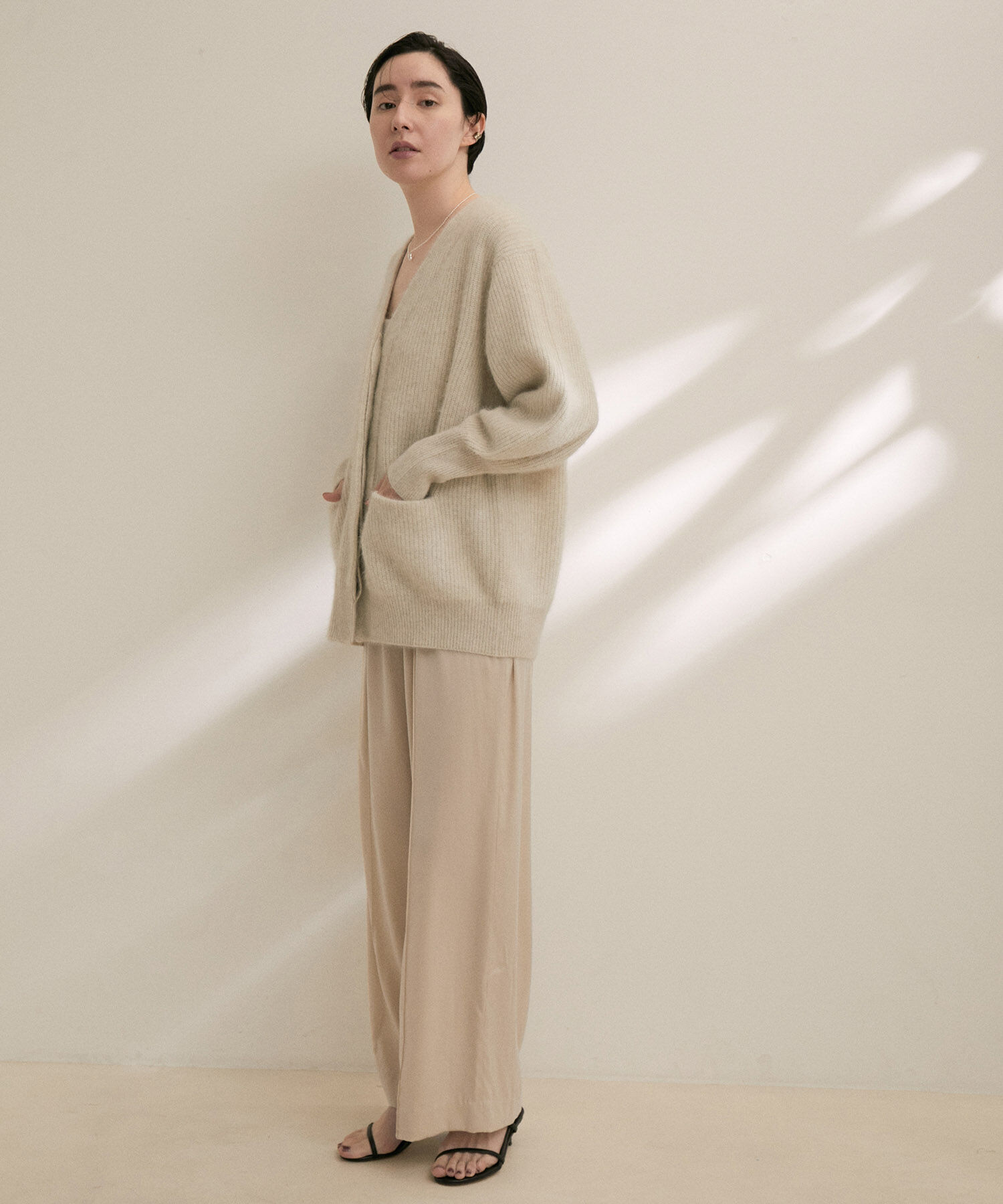 SALON adam et rope'「シルクイージーワイドパンツ【セットアップ対応・洗える】」|その他|