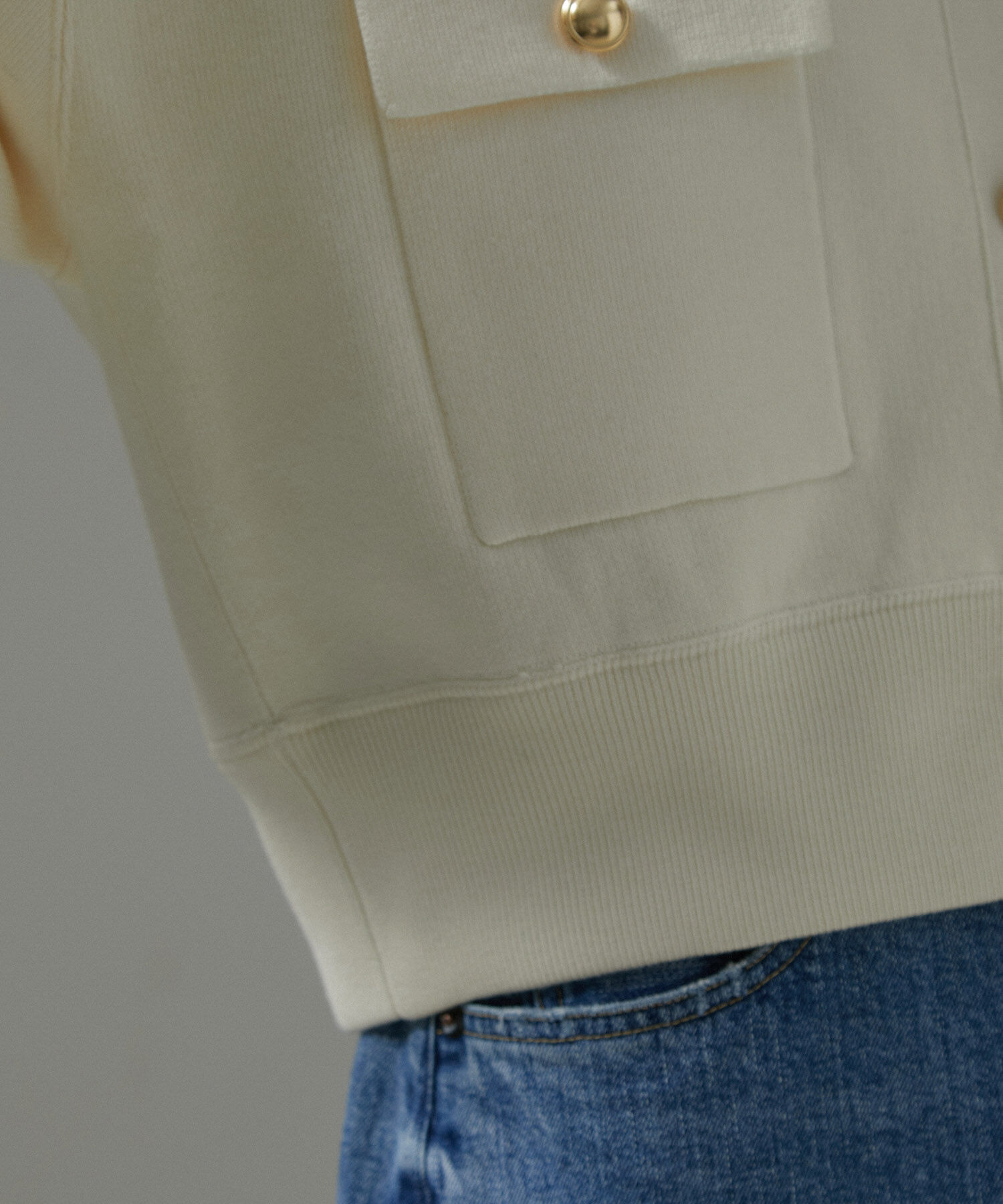 SALON adam et rope'「【WEB限定】スウェットライクメタルボタンカーディガン」|カーディガン|