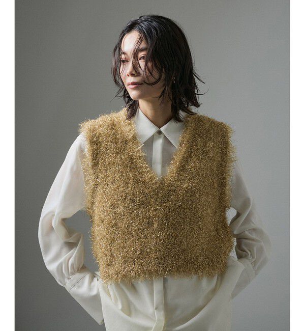 SALON adam et rope'「マットメタルシャギーベスト」|ベスト・ジレ|