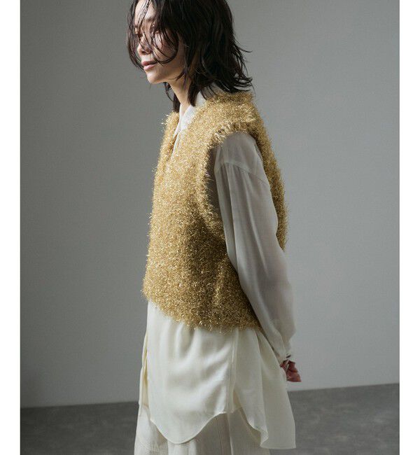 SALON adam et rope'「マットメタルシャギーベスト」|ベスト・ジレ|