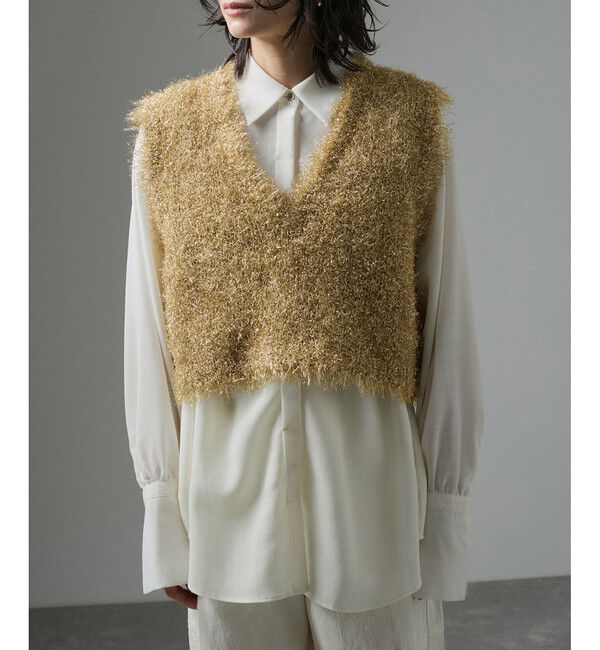 SALON adam et rope'「マットメタルシャギーベスト」|ベスト・ジレ|