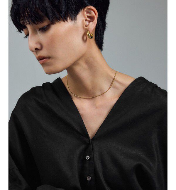 SALON adam et rope'「リネンスキッパーギャザーブラウス［GENTLE LINEN］」|シャツ・ブラウス|