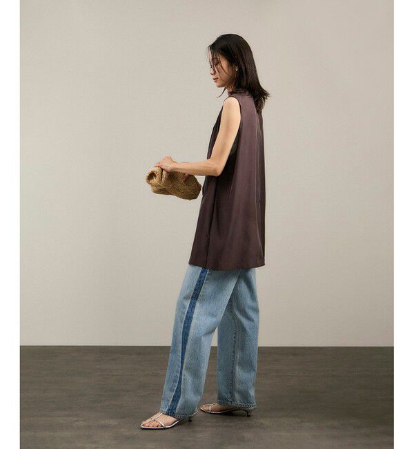 SALON adam et rope'「キュプラツイルジレブラウス［セットアップ対応］」|ベスト・ジレ|