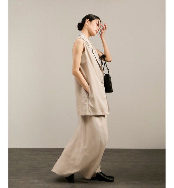 SALON adam et rope'「キュプラツイルジレブラウス［セットアップ対応］」|ベスト・ジレ|