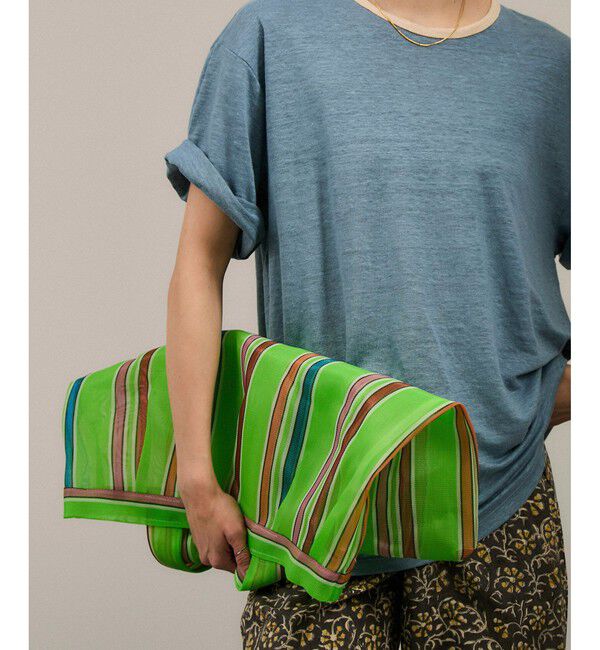 SALON adam et rope'「【Diminutivo（ディミヌティーボ）】メッシュトートバッグ ストライプ大」|トートバッグ|