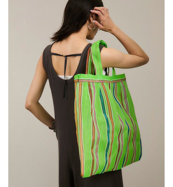 SALON adam et rope'「【Diminutivo（ディミヌティーボ）】メッシュトートバッグ ストライプ大」|トートバッグ|