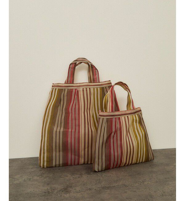 SALON adam et rope'「【Diminutivo（ディミヌティーボ）】メッシュトートバッグ ストライプ大」|トートバッグ|