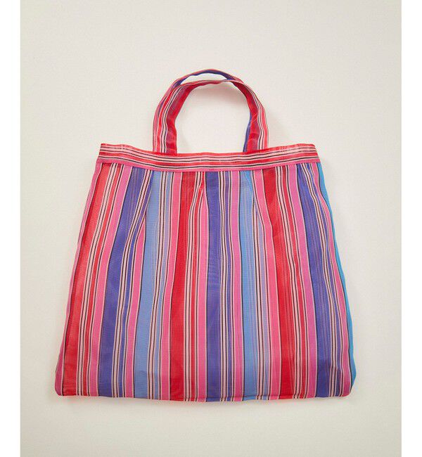 SALON adam et rope'「【Diminutivo（ディミヌティーボ）】メッシュトートバッグ ストライプ大」|トートバッグ|