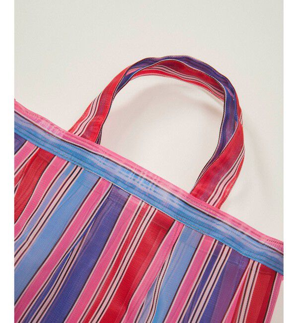 SALON adam et rope'「【Diminutivo（ディミヌティーボ）】メッシュトートバッグ ストライプ大」|トートバッグ|