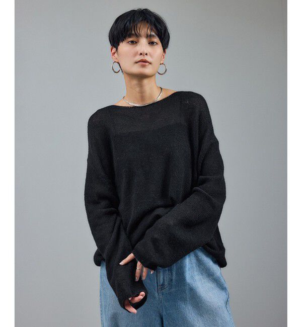 SALON adam et rope'「シアーアルパカウールニットプルオーバー」|ニット・セーター|