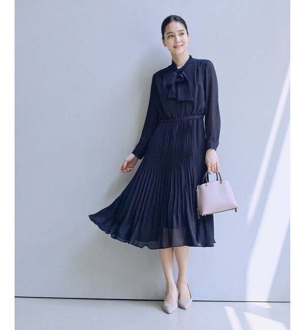 ROPE「ジョーゼットシフォンプリーツワンピース・25AW」|ワンピース|