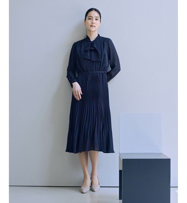 ROPE「ジョーゼットシフォンプリーツワンピース・25AW」|ワンピース|