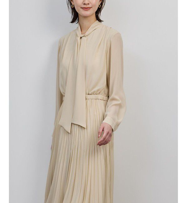 ROPE「ジョーゼットシフォンプリーツワンピース・25AW」|ワンピース|