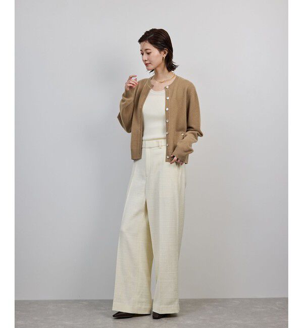 ROPE「【一部WEB限定】ウールカシミヤ ブレンドニットカーディガン/イージーケア」|カーディガン|