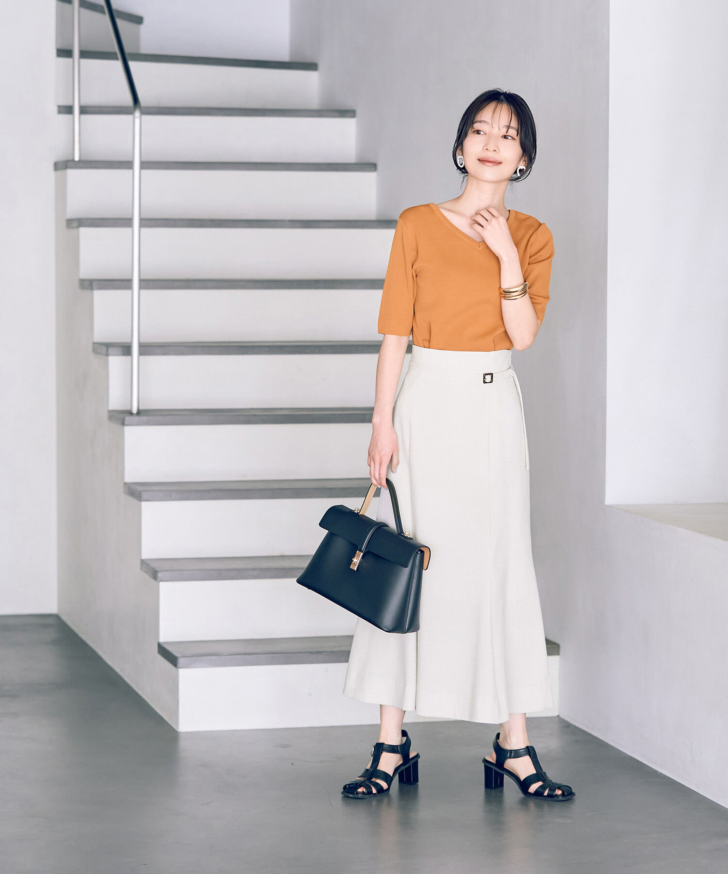 VIS「【新色】【接触冷感・洗える】美easy細ベルトマーメイドスカート」|スカート|