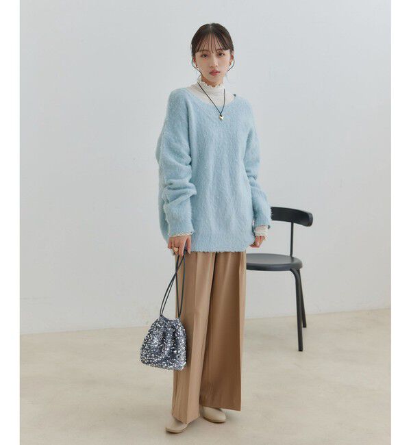 VIS「【前後2WAY】トゥンカロンニット」|ニット・セーター|