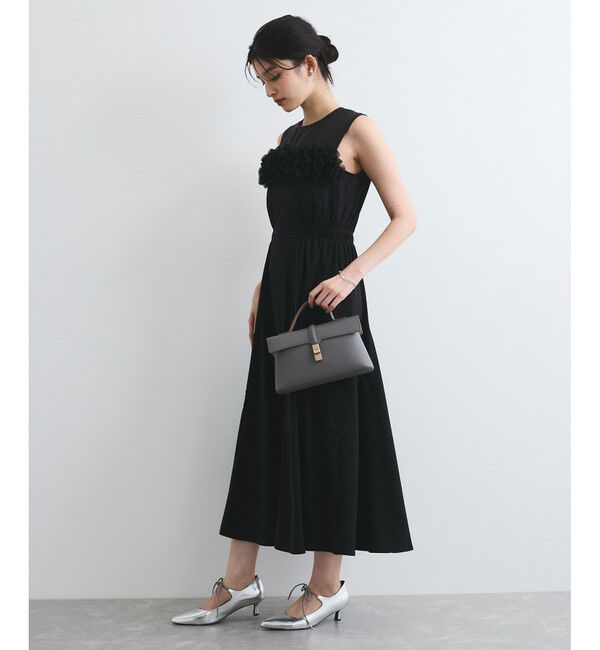 VIS「【VIS DRESS】チュールフラワードッキングワンピース」|ワンピース|