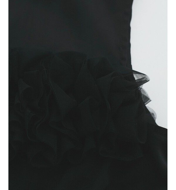 VIS「【VIS DRESS】チュールフラワードッキングワンピース」|ワンピース|