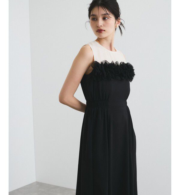 VIS「【VIS DRESS】チュールフラワードッキングワンピース」|ワンピース|