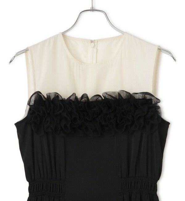 VIS「【VIS DRESS】チュールフラワードッキングワンピース」|ワンピース|