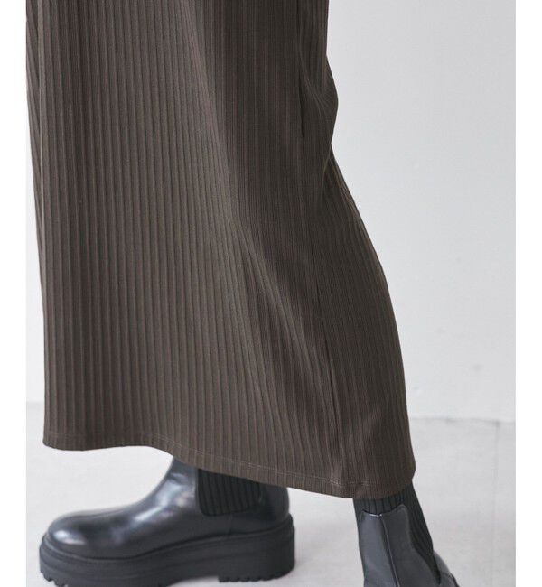 VIS「ポロ衿ランダムリブワンピース」|ワンピース|