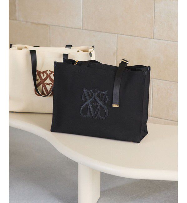 VIS「【軽量】【2WAY】ビッグロゴキャリーオントートバッグ」|トートバッグ|ブラック(01)