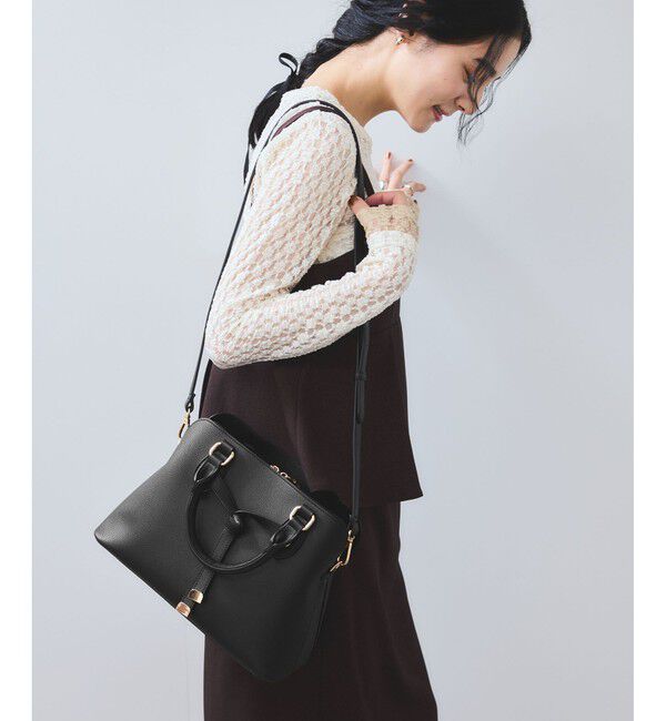 VIS「フロントタイ ブガッティ型ボストンバッグ/2WAY」|ボストンバッグ|