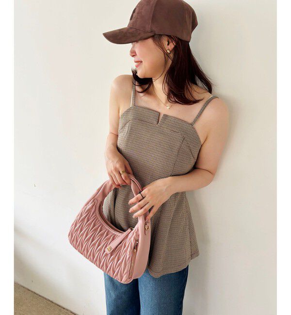 VIS「【美easy】ウーリッシュチュニック丈ビスチェ【セットアップ対応/洗える】」|キャミソール|