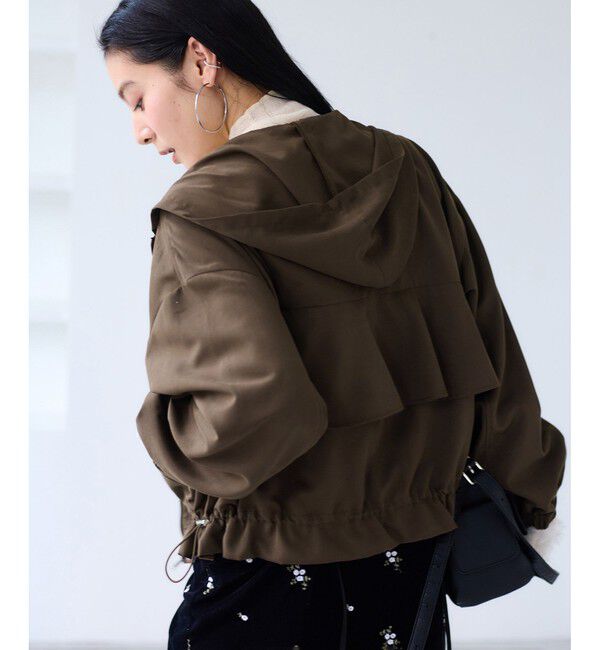 VIS「【WEB限定】バックフリルライトフードブルゾン」|ブルゾン・スタジャン|