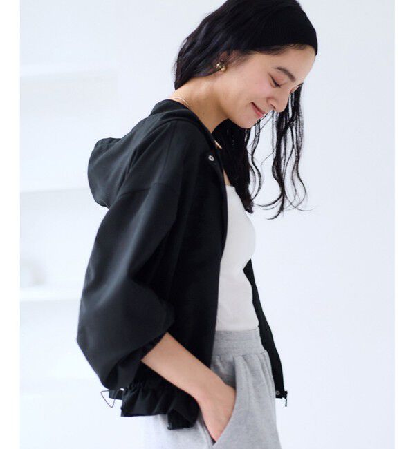 VIS「【WEB限定】バックフリルライトフードブルゾン」|ブルゾン・スタジャン|