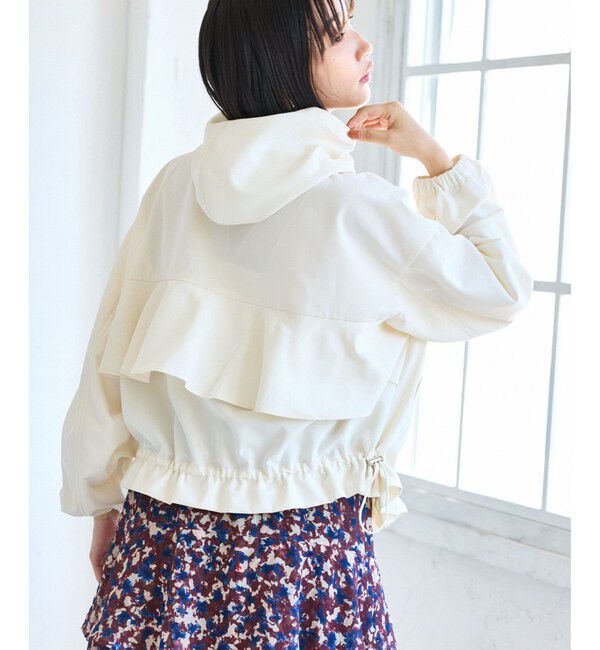 VIS「【WEB限定】バックフリルライトフードブルゾン」|ブルゾン・スタジャン|