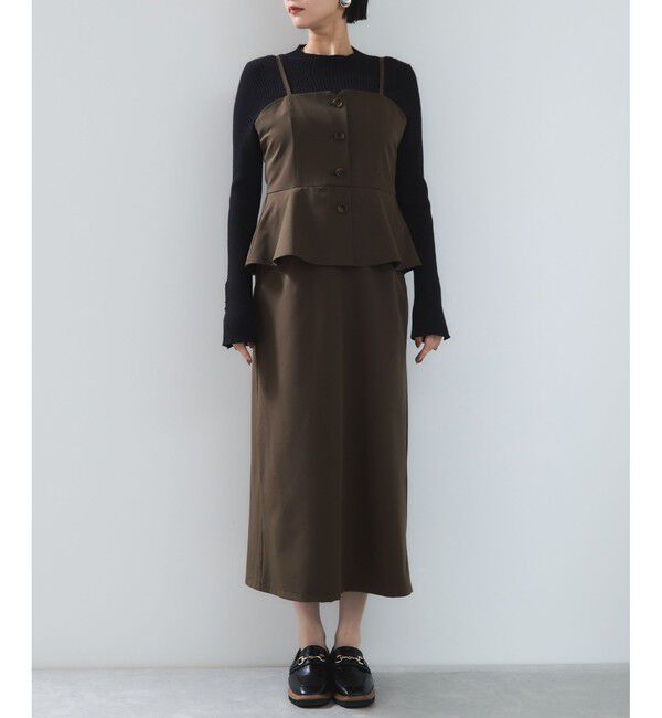 VIS「ビスチェドッキングライクキャミワンピース」|ワンピース|